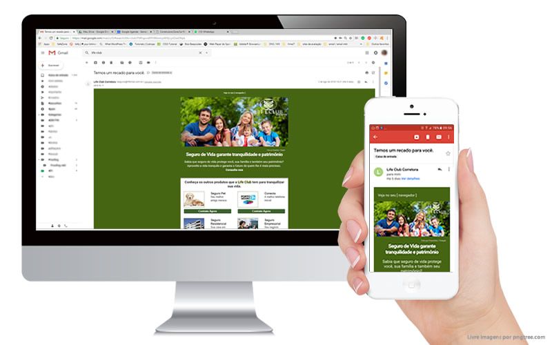Email Marketing Life Club - Seguro VIda como foco